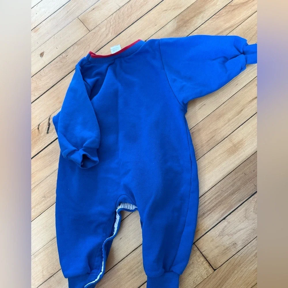 Vintage 90s Carters football‎ print one piece outfit